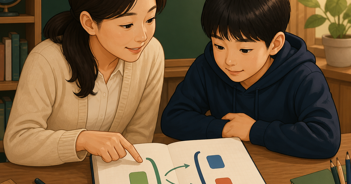 괄호 앞 부호가 괄호 안 모든 항으로 전달되는 흐름도